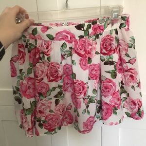 floral mini skirt with built in shorts forever 21